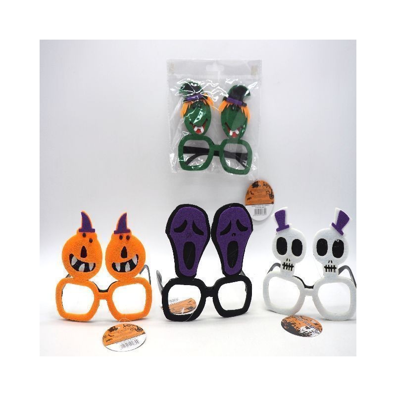 OCCHIALI C/SOGG. HALLOWEEN H13X14CM 4ASS EAN 8021029216694 INGROSSO SET TRAVESTIMENTI HALLOWEEN