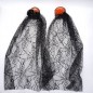 VELO RAGNATELA VEDOVA C/FIORE L.63X46CM EAN 8021029761880 INGROSSO DECORAZIONI HALLOWEEN
