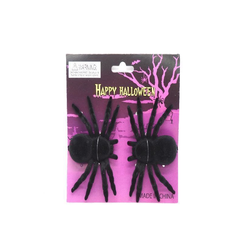 SET 2 RAGNI PELOSI H.7X11CM EAN 8021029764331 INGROSSO ANIMALI HALLOWEEN