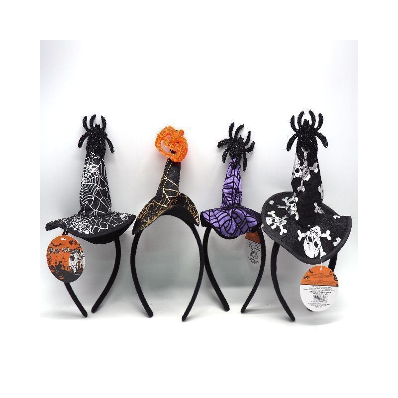 CERCHIETTO C/CAPPELLO STREGA H25/D14CM EAN 8021029765376 INGROSSO CAPPELLI E CERCHIETTI HALLOWEEN