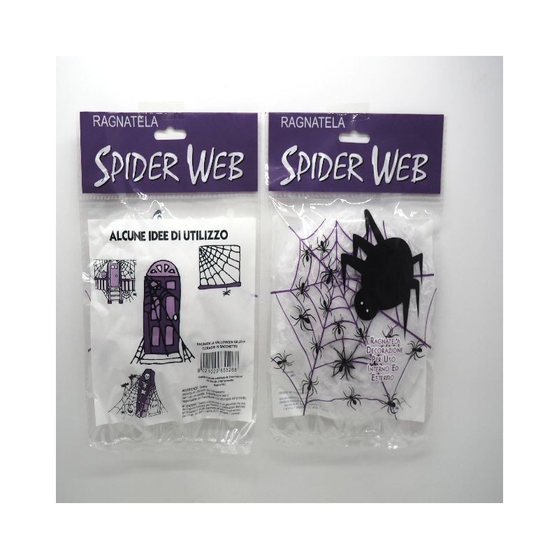 RAGNATELA GR.20ca C/2RAGNI IN SACCHETTO EAN 8021029855268 INGROSSO DECORAZIONI HALLOWEEN