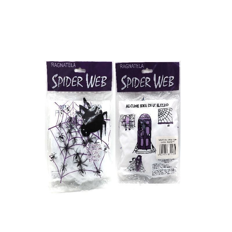 RAGNATELA GR.40ca C/5 RAGNI IN SACCHETTO EAN 8021029855275 INGROSSO DECORAZIONI HALLOWEEN