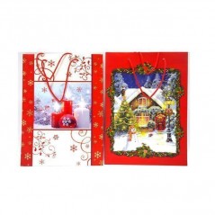 INGROSSO ARTICOLI NATALIZI BORSA CARTA 56X42X14CM DIS. NATALE 2ASS 8021029875792 ARTICOLI DI NATALE SACCHETTI E SHOPPER NATALIZI