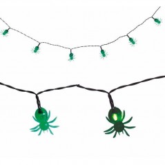 INGROSSO HALLOWEEN GHIRLANDA LED 10 RAGNI A PILE 8434077241011 ARTICOLI HALLOWEEN DECORAZIONI HALLOWEEN