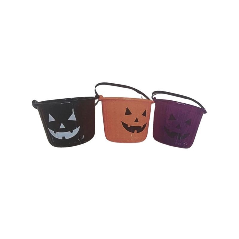 SECCHIELLO PL. H19/14CM 3ASS HALLOWEEN EAN 8021029349828 INGROSSO ZUCCHE HALLOWEEN E PORTA DOLCETTI
