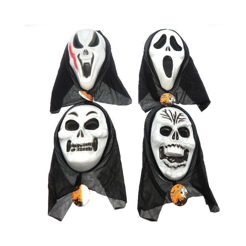 MASCHERA HALLOWEEN H28,5X36,5X5X22CM 4AS EAN 8021029822758 INGROSSO MASCHERE DI HALLOWEEN