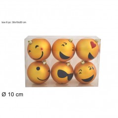 INGROSSO ARTICOLI DI NATALE PALLINE 10CM 6PZ C/FACCIN ASS IN BOX PVC 8053482106144 ARTICOLI NATALIZI PALLINE DI NATALE E PUNTALI