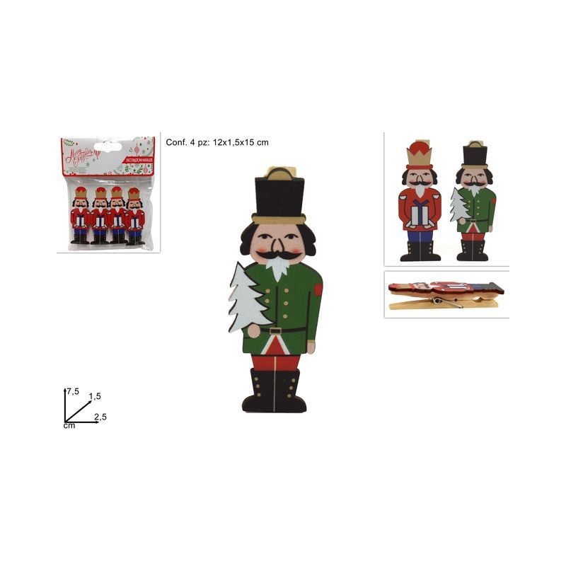 MOLLETTINE SOLDATI SCHIACCIANOCI SET 4PZ EAN 8053482118789 INGROSSO CUCINA NATALIZIA