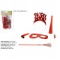SET BUON ANNO ROSSO 6 ART 36 PZ EAN 8033113272318 INGROSSO ACCESSORI PARTY
