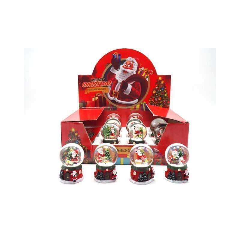 PALLA VETRO NATALE C/ACQUA+NEVE H.6X4,2 EAN 8021029711144 INGROSSO OGGETTISTICA NATALIZIA