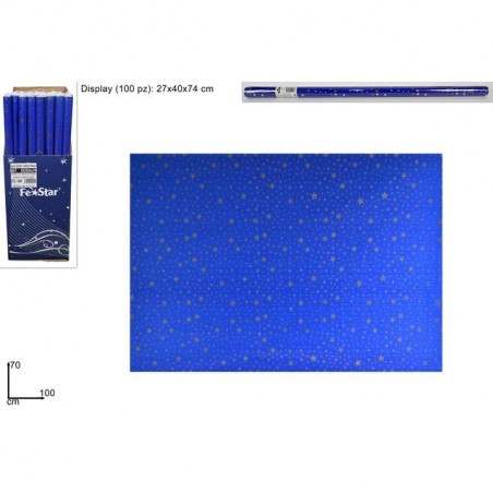 ROTOLO CARTA CIELO 70X100 STAMPATO EAN 8033113090141 INGROSSO ACCESSORI PER IL PRESEPE