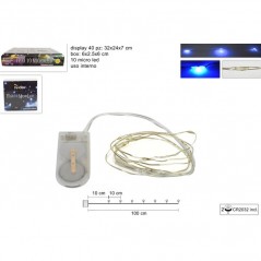 INGROSSO ARTICOLI DI NATALE FILO 10MICRO LED BLU 8033113948435 ARTICOLI NATALIZI LUCI NATALIZIE