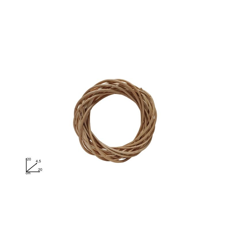 ANELLO LEGNO INTRECCIATO NATUR. D20X4,5C EAN 8053482245928 INGROSSO OGGETTISTICA NATALIZIA