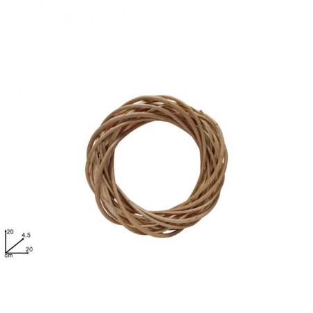 ANELLO LEGNO INTRECCIATO NATUR. D20X4,5C EAN 8053482245928 INGROSSO OGGETTISTICA NATALIZIA