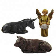 INGROSSO ARTICOLI  DI NATALE BUE ASINO E GLORIA CM 3