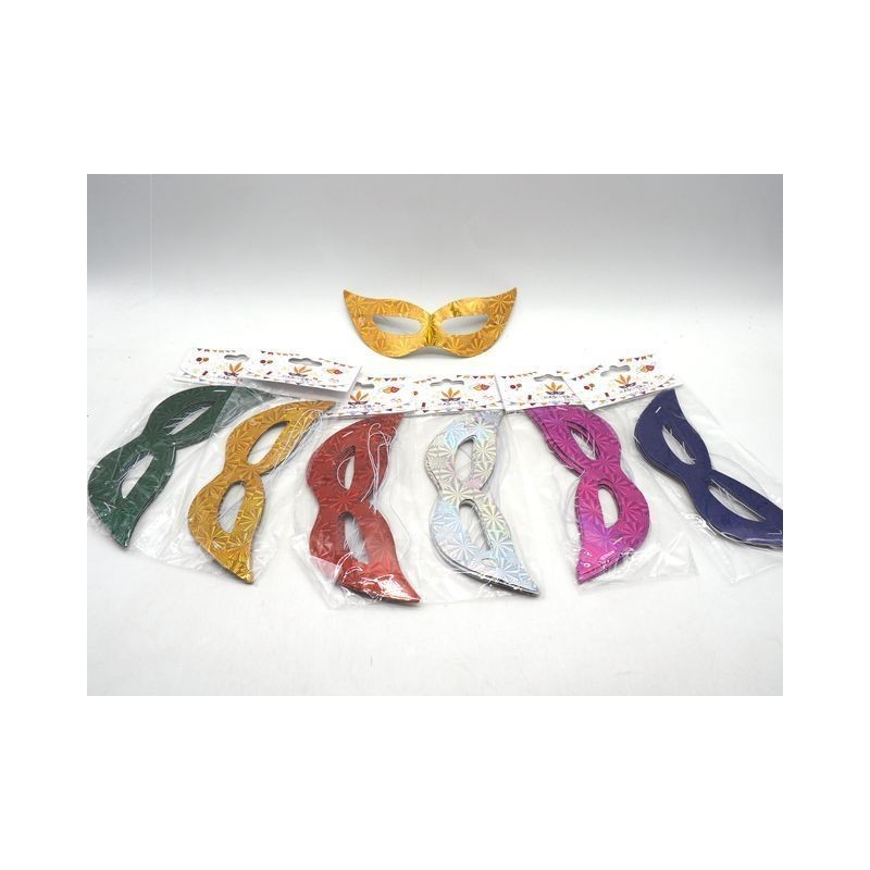 SET 10/PCS MASCHERA LUCIDA COLORI ASS.TI EAN 8021029370112 INGROSSO MASCHERE DI CARNEVALE