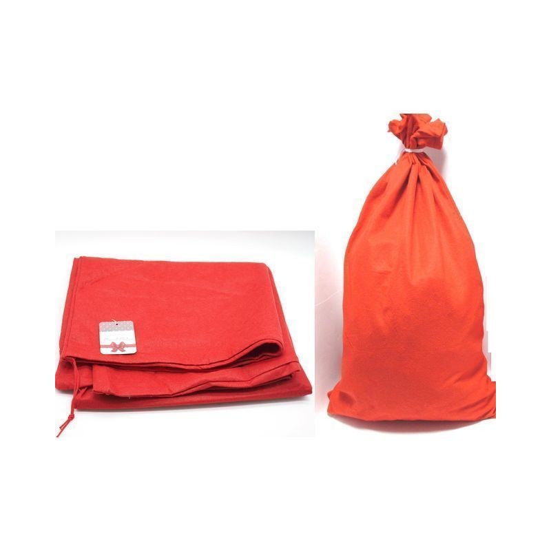 SACCO PANNO H.120X70CM ROSSO EAN 8021029882776 INGROSSO COSTUME BABBO NATALE ADULTI