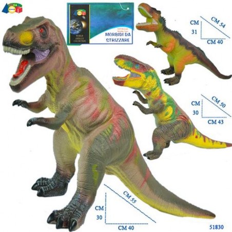 TIRANNOSAURO MORBIDO GRANDE ASS CM 50 EAN 8034094804178 INGROSSO ANIMALI GIOCATTOLO