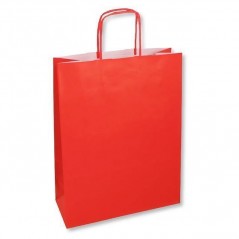 INGROSSO CARTOLERIA SHOPPER CARTA CM.18X8X24 ROSSO 8029307071652 ARITCOLI PER CONFEZIONI SACCHETTI E SHOPPER REGALO