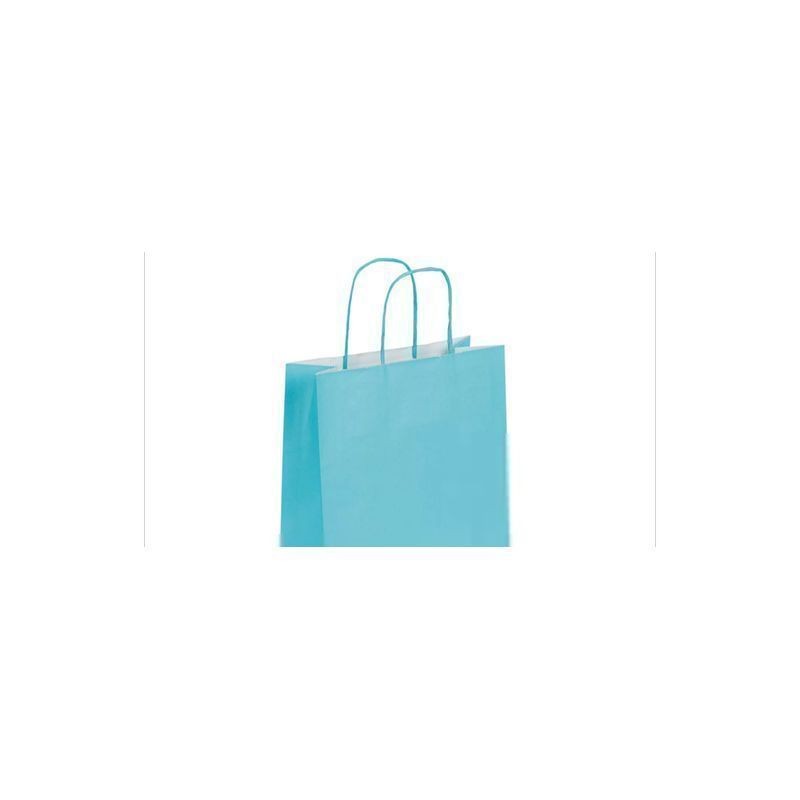 SHOPPER CARTA T.U. 22X10X29 AZZURRO EAN 8029307075452 INGROSSO SACCHETTI E SHOPPER REGALO
