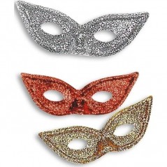 INGROSSO CARNEVALE DOMINO GLITTER IN PLASTICA COL. ASS. 8004761012588 ARTICOLI DI CARNEVALE MASCHERE DI CARNEVALE