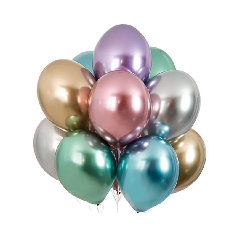 PALLONCINI LARGE PZ.14 CROMATI AS 201015 EAN 8025817201015 INGROSSO PALLONCINI COMPLEANNO