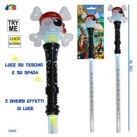 INGROSSO GIOCATTOLI SET SPADA PIRATA C/TESCHIO 3 EFF. LUCI 8057438026630 GIOCHI E GIOCATTOLI GIOCHI DA EDICOLA