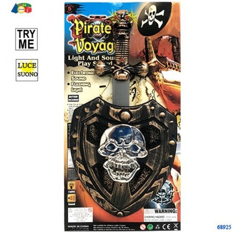 INGROSSO GIOCATTOLI SET SPADA PIRATA C/LUCE/SUONO+SCUDO-TRYM 8057438026371 GIOCHI E GIOCATTOLI GIOCHI DA EDICOLA