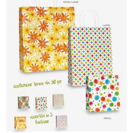 INGROSSO CARTOLERIA ECO BAGS LARGE CM.27X12X36H SPRING 8006752803069 ARITCOLI PER CONFEZIONI SACCHETTI E SHOPPER REGALO