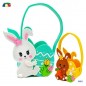 CONT. FELTRO C/MANICO FORMA CONIGLIO/UOV EAN 8057438028719 INGROSSO DECORAZIONI PER PASQUA