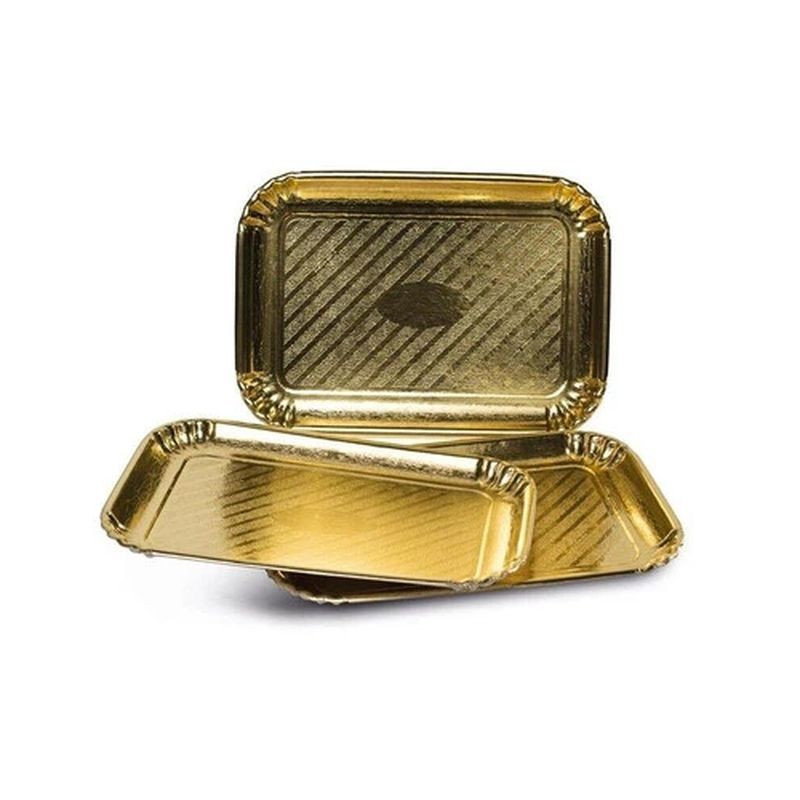 VASSOI RETT. ORO CM.23X34 3PZ EAN 8018909630725 INGROSSO VASSOI E DISCHI