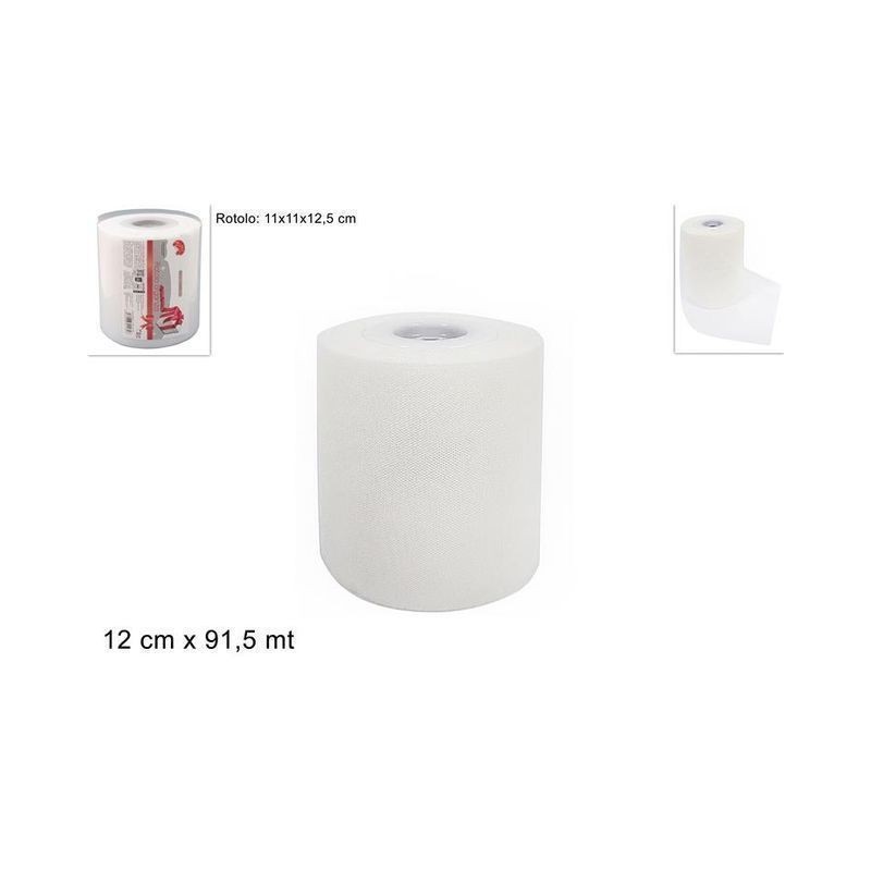 ROTOLO ORGANZA 12CM X 100YARD BIANCO EAN 8034048301135 INGROSSO NASTRI E CONTENITORI PER BOMBONIERE