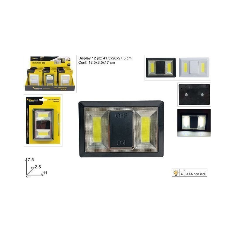 LUCE LED PER ARMADI C/INTERRUTTORE 2COL. EAN 8034048434055 INGROSSO LAMPADE