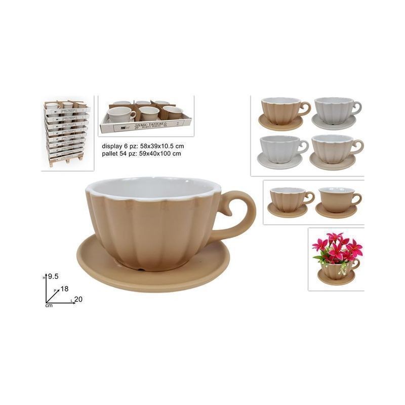 TAZZONE PORTAPIANTE COL. TENUI EAN 8034048639566 INGROSSO VASI E ARTICOLI DA GIARDINO