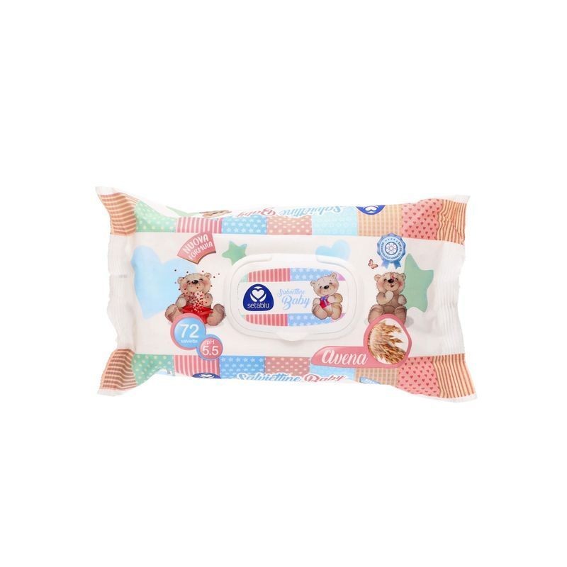 SALVIETTE BABY AVENA 72PZ MADE IN ITALY EAN 8054794034583 INGROSSO DETERGENTI E SALVIETTE