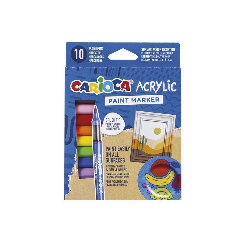 PENNARELLO ACRILICO PZ.10 COL. CARIOCA EAN 8003511452810 INGROSSO PENNARELLI