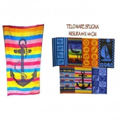 INGROSSO ARTICOLI MARE TELO MARE SPUGNA 90X160CM ASS 8052784119913 ARTICOLI PER LA SPIAGGIA TELI MARE E STUOIE