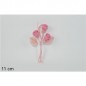 SPILLONE 3 ROSELLINE JUTA ROSA EAN 8034048368428 INGROSSO FIORI FINTI D'ARREDO