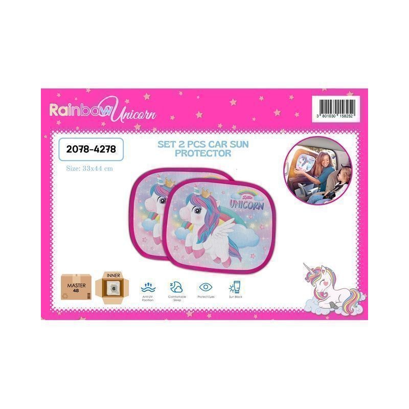 PARASOLE AUTO PEZZI 2 33X44CM UNICORN EAN 3801030158252 INGROSSO ACCESSORI AUTO