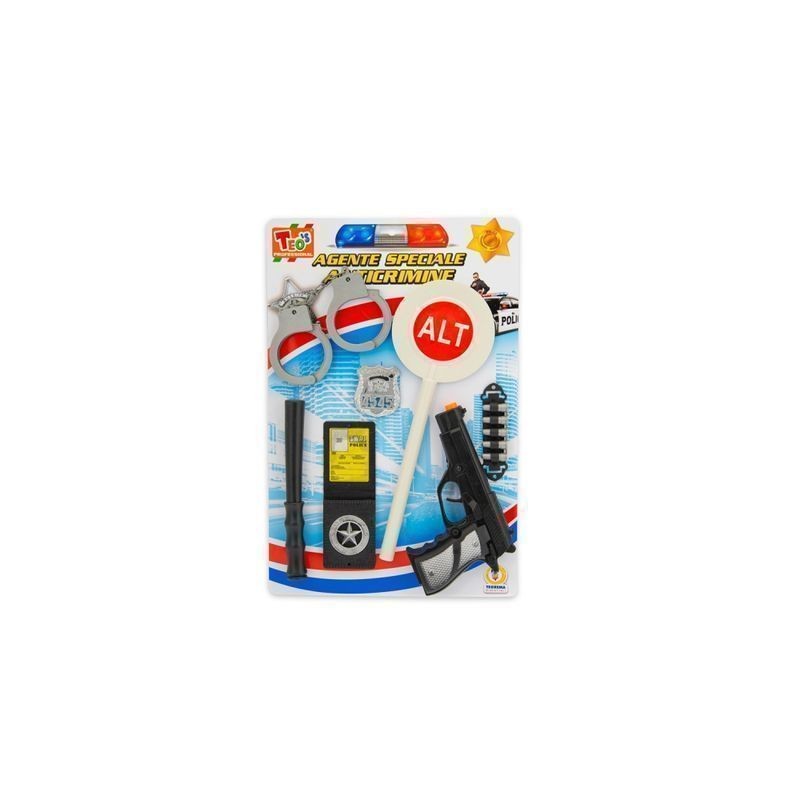 SET AGENTE DI POLIZIA CON PALETTA EAN 8017967686309 INGROSSO GIOCHI DA EDICOLA