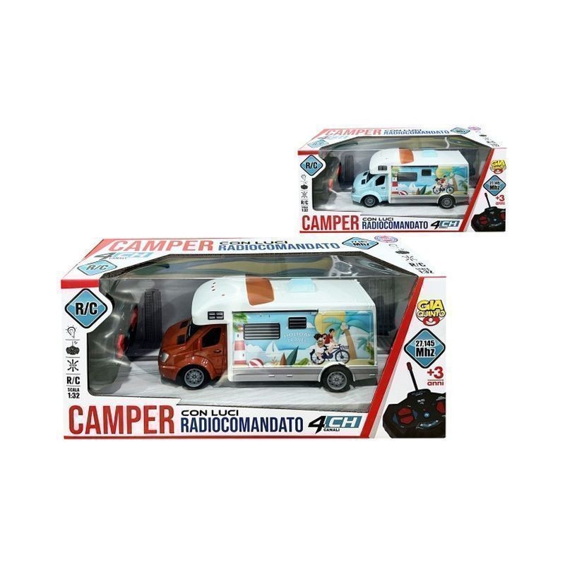 CAMPER R/C 4 CANALI C/LUCI GVC-9320 EAN 8058486093209 INGROSSO AUTO CON RADIOCOMANDO