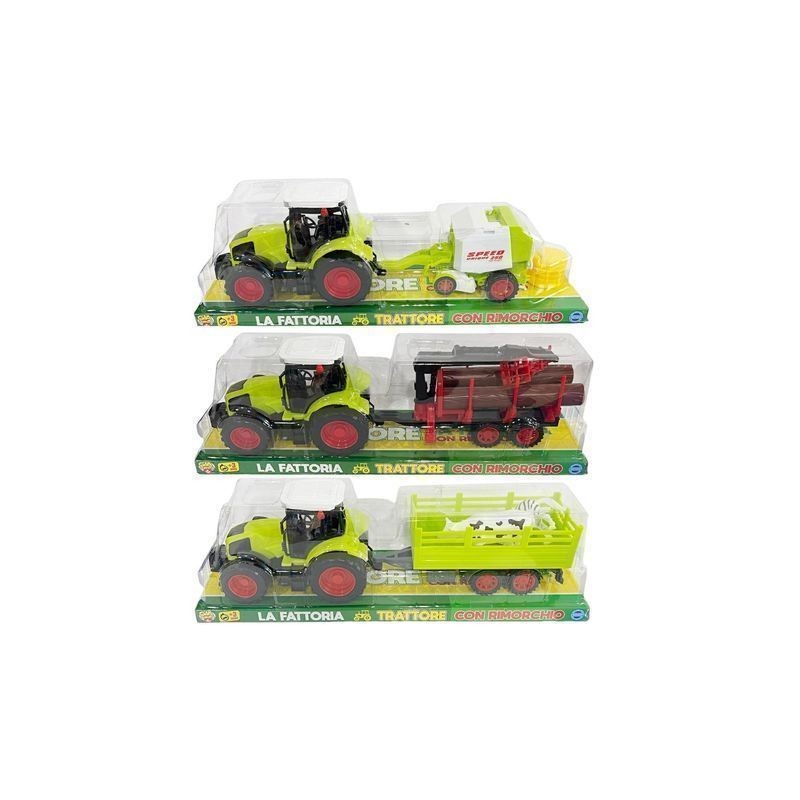 TRATTORE C/RIMORCHIO ASS. GVC-9891 EAN 8058486098914 INGROSSO MODELLINI AUTO