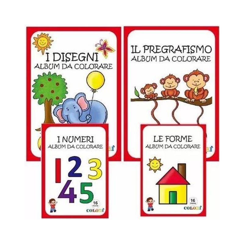 ALBUM DA COLORARE 16PG FORME E DISEGNO EAN 8023650033701 INGROSSO ALBUM DA COLORARE