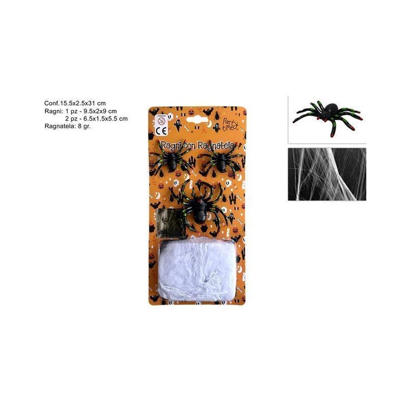 RAGNI CON RAGNATELA 8 GR EAN 8053482251608 INGROSSO ANIMALI E INSETTI HALLOWEEN