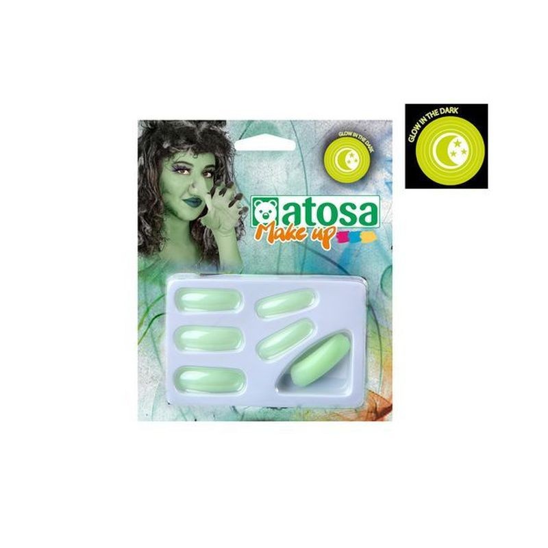 UNGHIE FINTE CHE SI ILLUMINANO AL BUIO EAN 8422259391340 INGROSSO ACCESSORI HALLOWEEN TRUCCHI