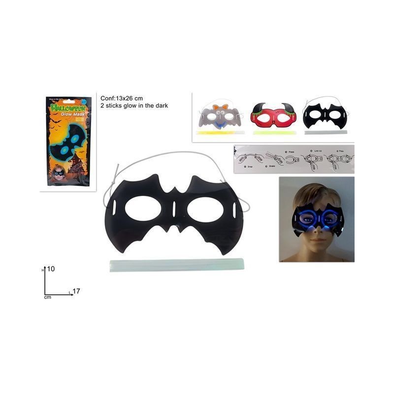 MASCHERA LUMINOSA HALLOWEEN 3 ASS. EAN 8053482350042 INGROSSO MASCHERE DI HALLOWEEN