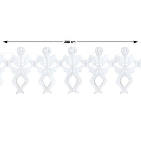 INGROSSO HALLOWEEN GHIRLANDA CON SCHELETRI 3MT 8422259412960 ARTICOLI HALLOWEEN FESTONI E ADDOBBI HALLOWEEN