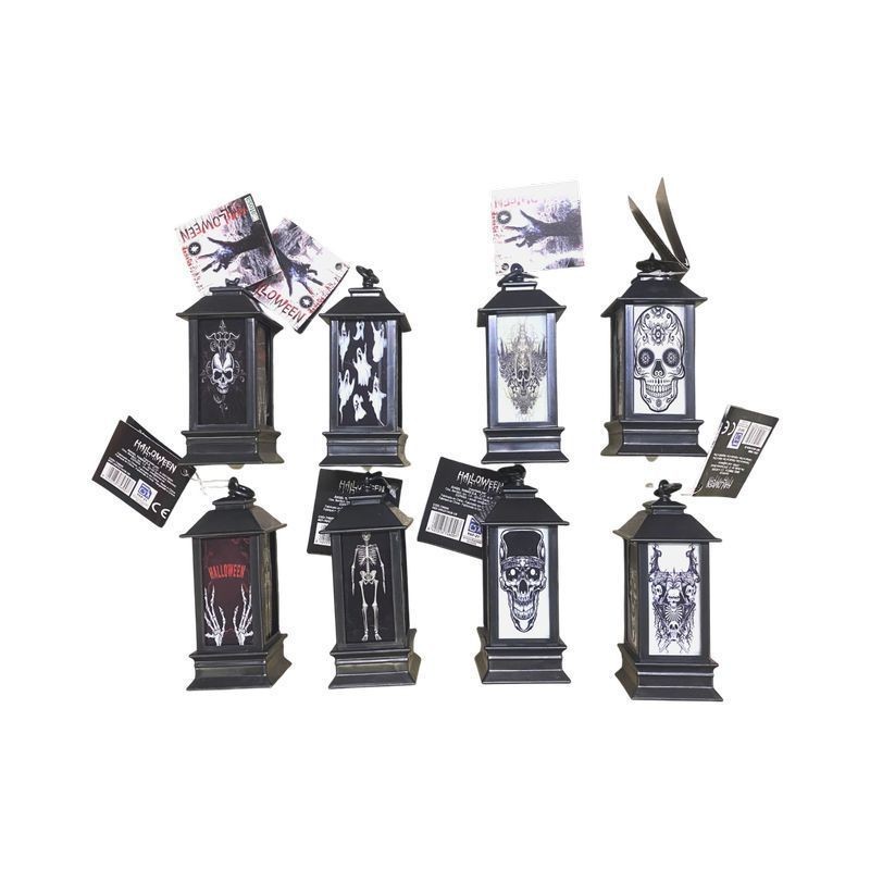 LANTERNE HALLOWEEN 14CM LUCE 2 ASS EAN 8422259748007 INGROSSO DECORAZIONI HALLOWEEN