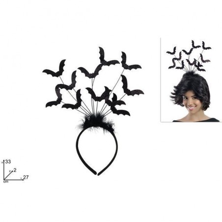 INGROSSO HALLOWEEN CERCHIETTO PIPISTRELLI 8053482350028 ARTICOLI HALLOWEEN CAPPELLI E CERCHIETTI HALLOWEEN