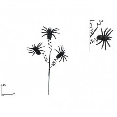 INGROSSO HALLOWEEN STELO 45CM 3 RAGNI GLITTERATI 8053482374109 ARTICOLI HALLOWEEN DECORAZIONI HALLOWEEN